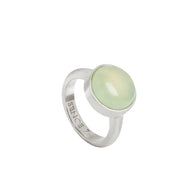 Sence Copenhagen Ring matt versilbert Jade
