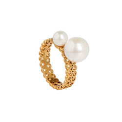 SENCE Copenhagen 2020 Couture Ring Freshwater Pearls matt vergoldet Ringe SENCE Copenhagen 56 