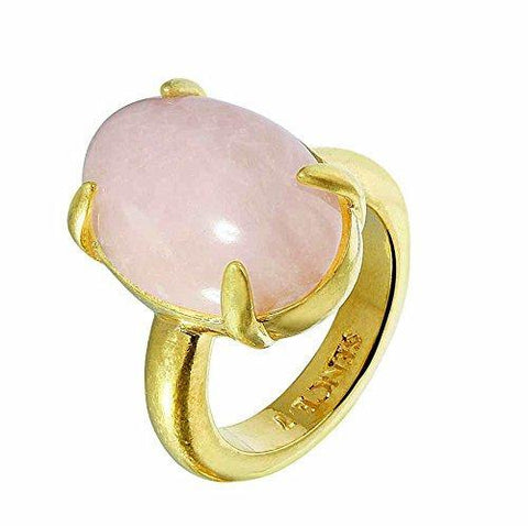 SENCE Copenhagen Ring Serie 'Twilight' Jewelry SENCE Copenhagen Rosen Quartz vergoldet 7 / 55 / 17-5